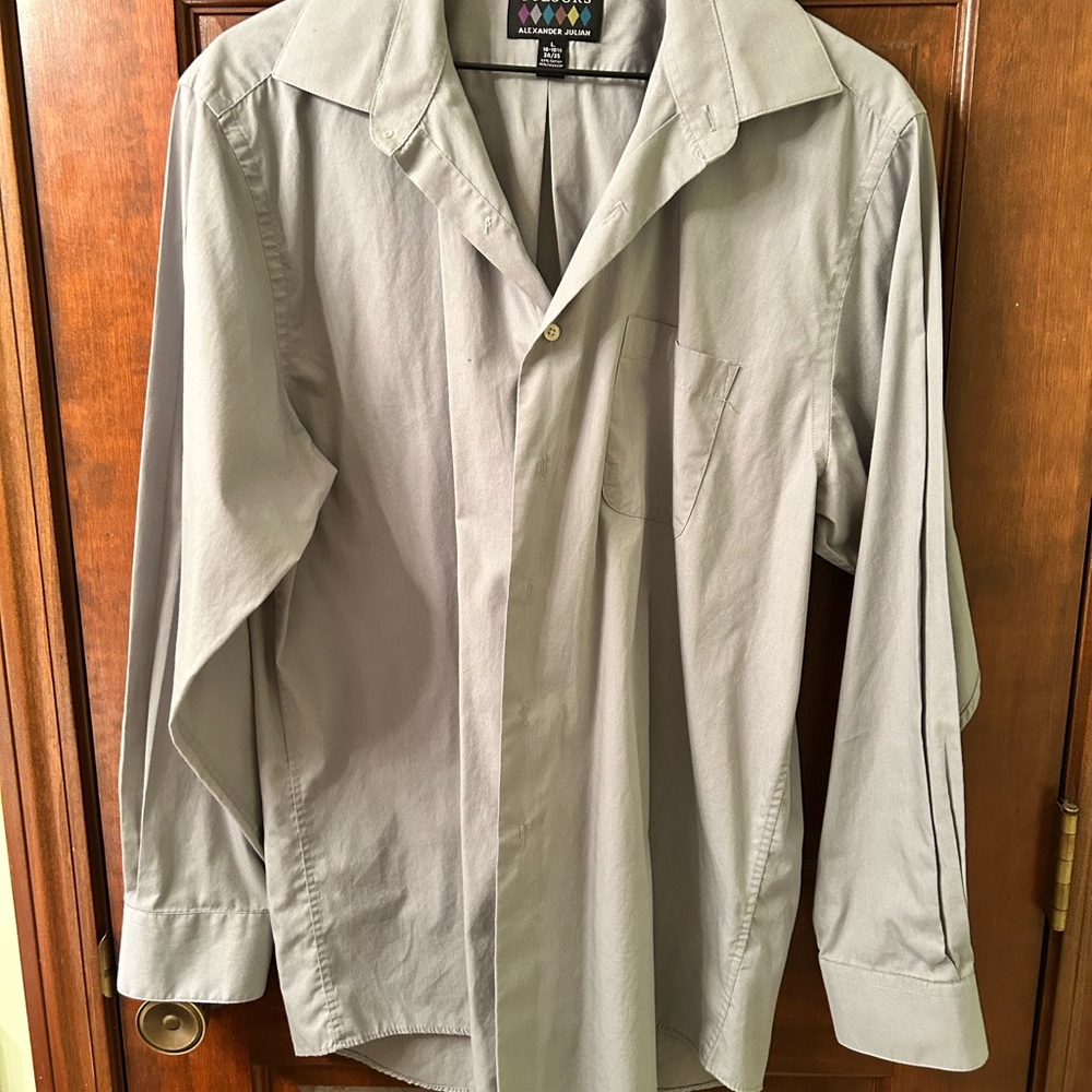 💜 CLEARANCE 2/5 Mix and Match Alexander Julian  Men's Gray Shirt. Size L